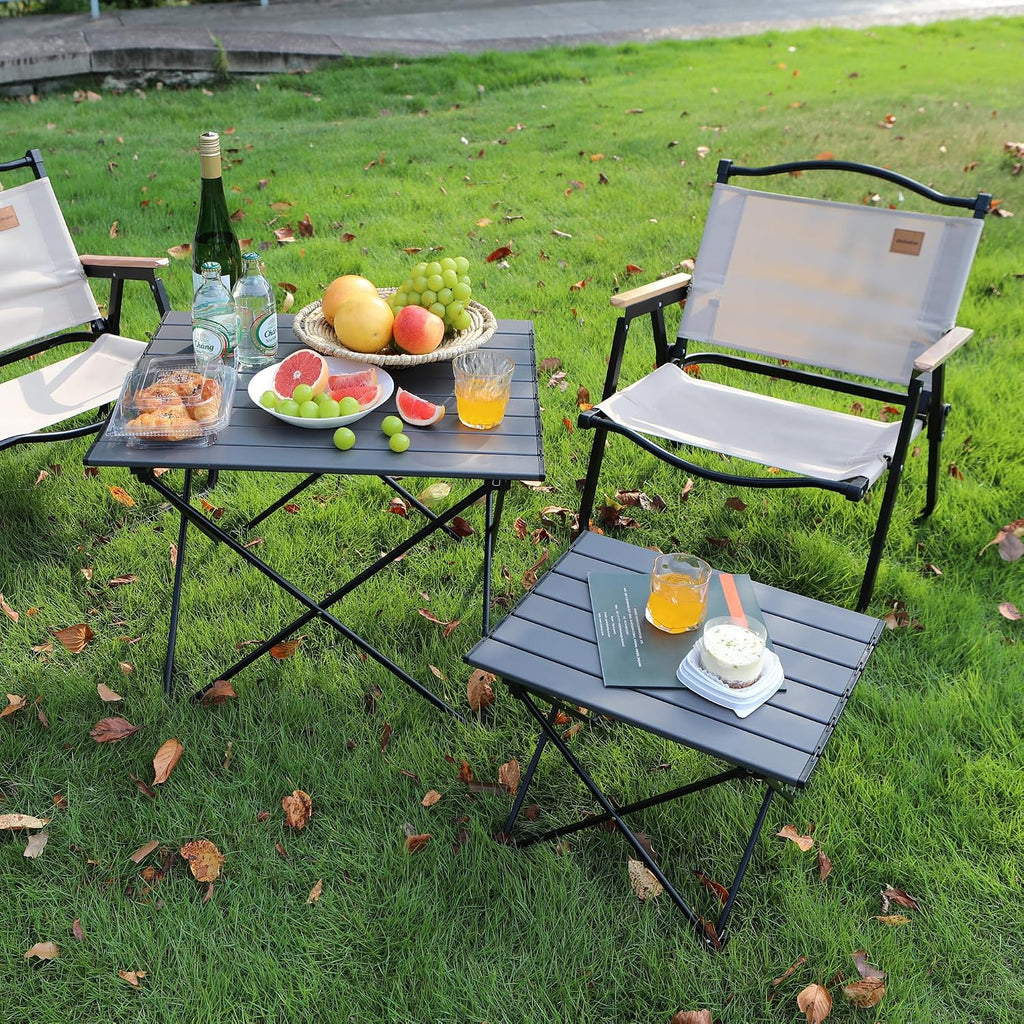 Aluminum Folding Camping Table | 60kg Capacity, Anti-Slip Base & Carry Bag