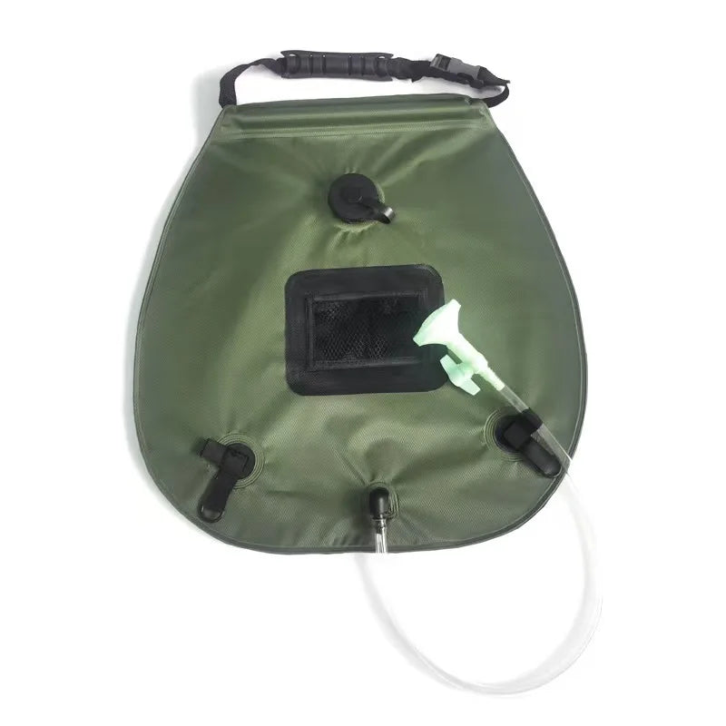 20L Solar Camping Shower Bag | Sun-Heated Water with Hose & Nozzle