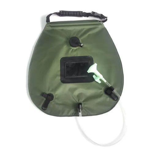 20L Solar Camping Shower Bag | Sun-Heated Water with Hose & Nozzle