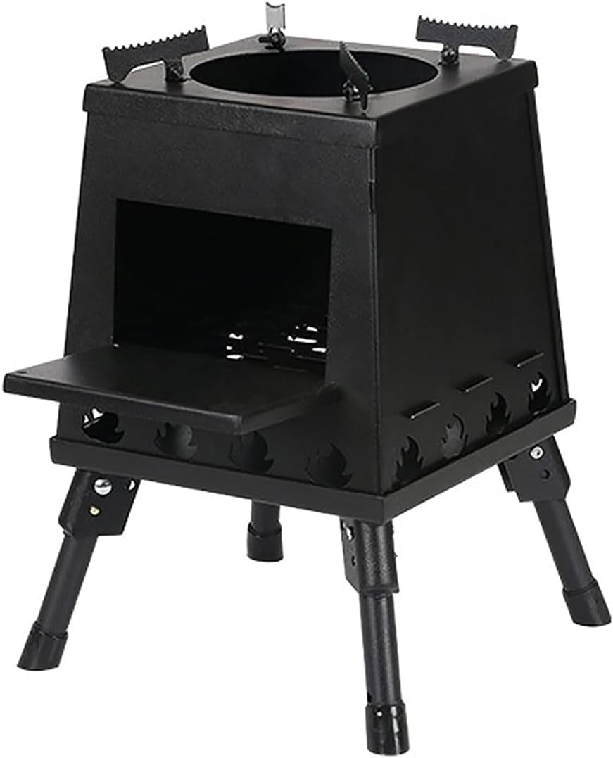 Portable Wood-Burning Camping Stove | Stainless Steel & Windproof