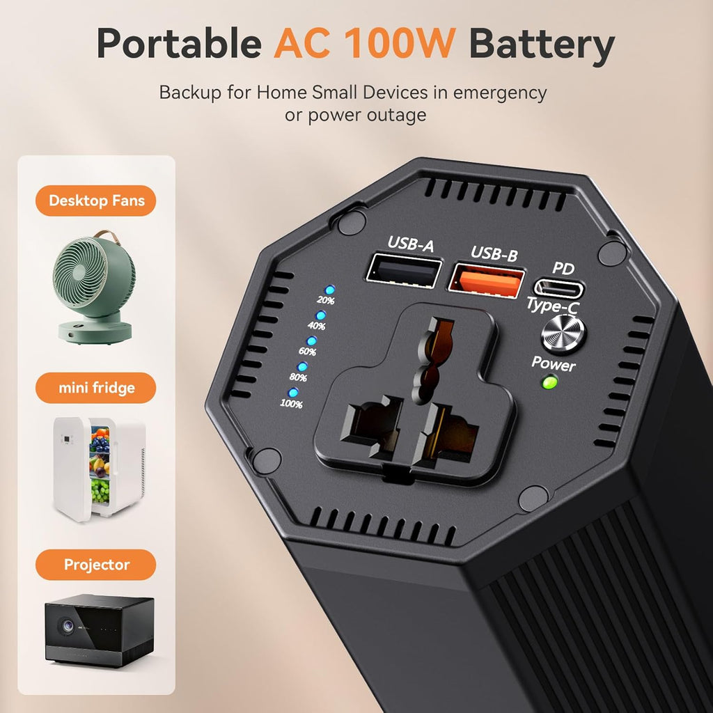 27,000mAh Portable Power Bank | 100W AC Outlet & 65W Fast Charging