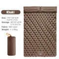 4-Colors Double Inflatable Sleeping Pad | Built-In Pillow & Foot Pump
