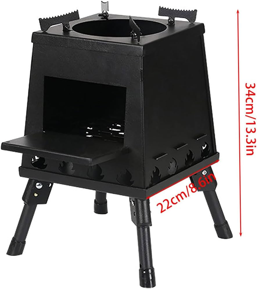 Portable Wood-Burning Camping Stove | Stainless Steel & Windproof