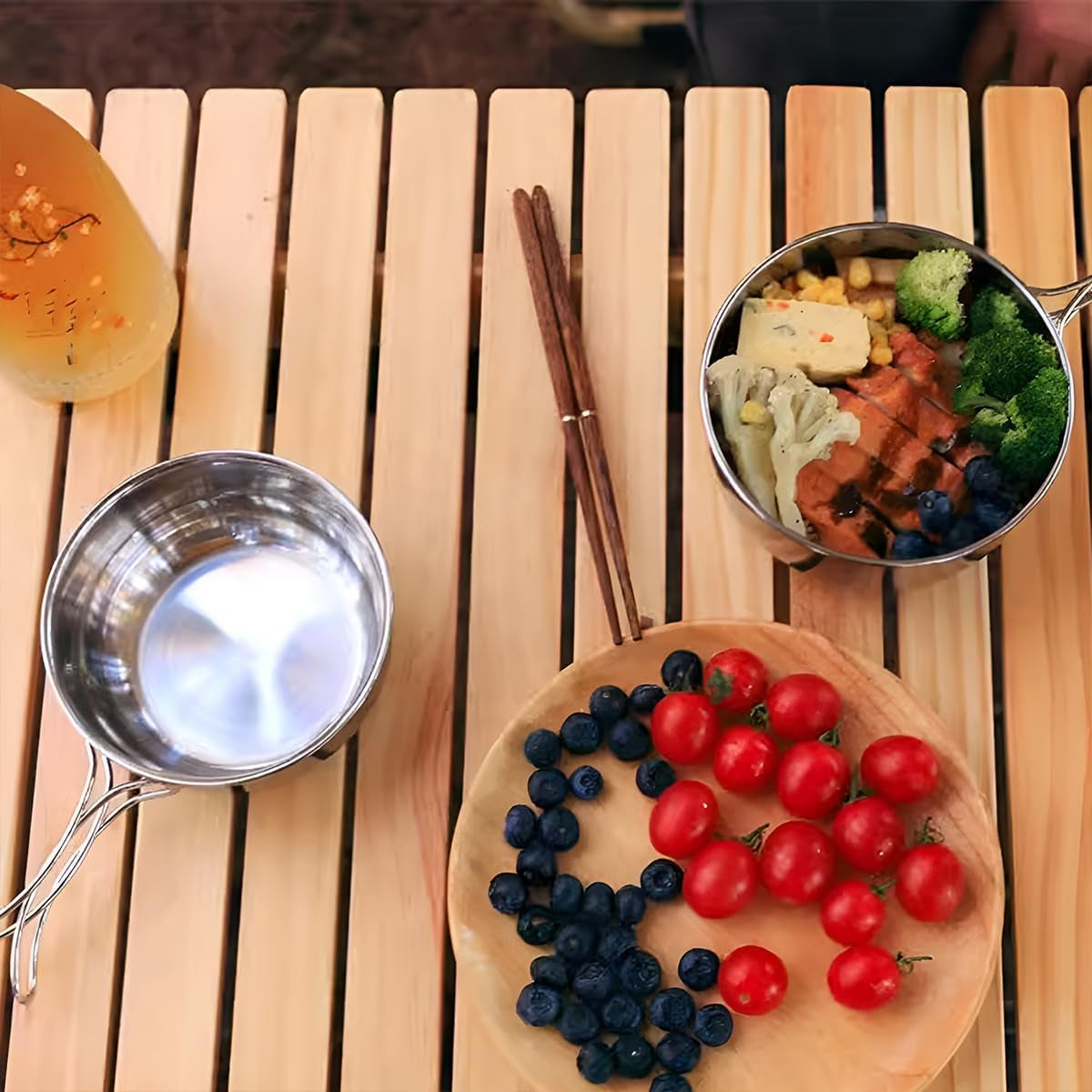 8-Piece Outdoor Cookware Set | Stainless Steel Camping Kitchen