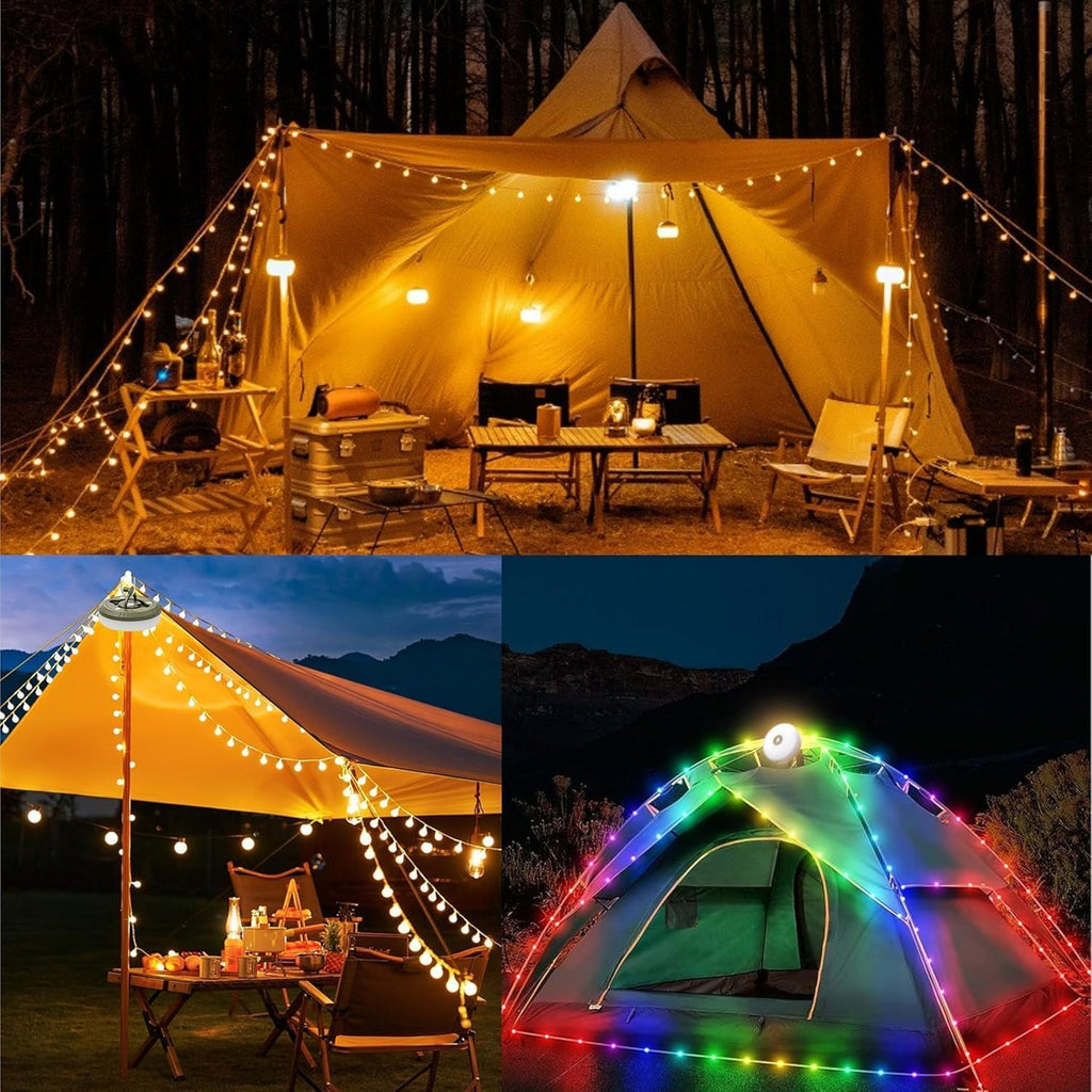 4-in-1 Camping String Lights | 10M RGB, Magnetic & USB Rechargeable