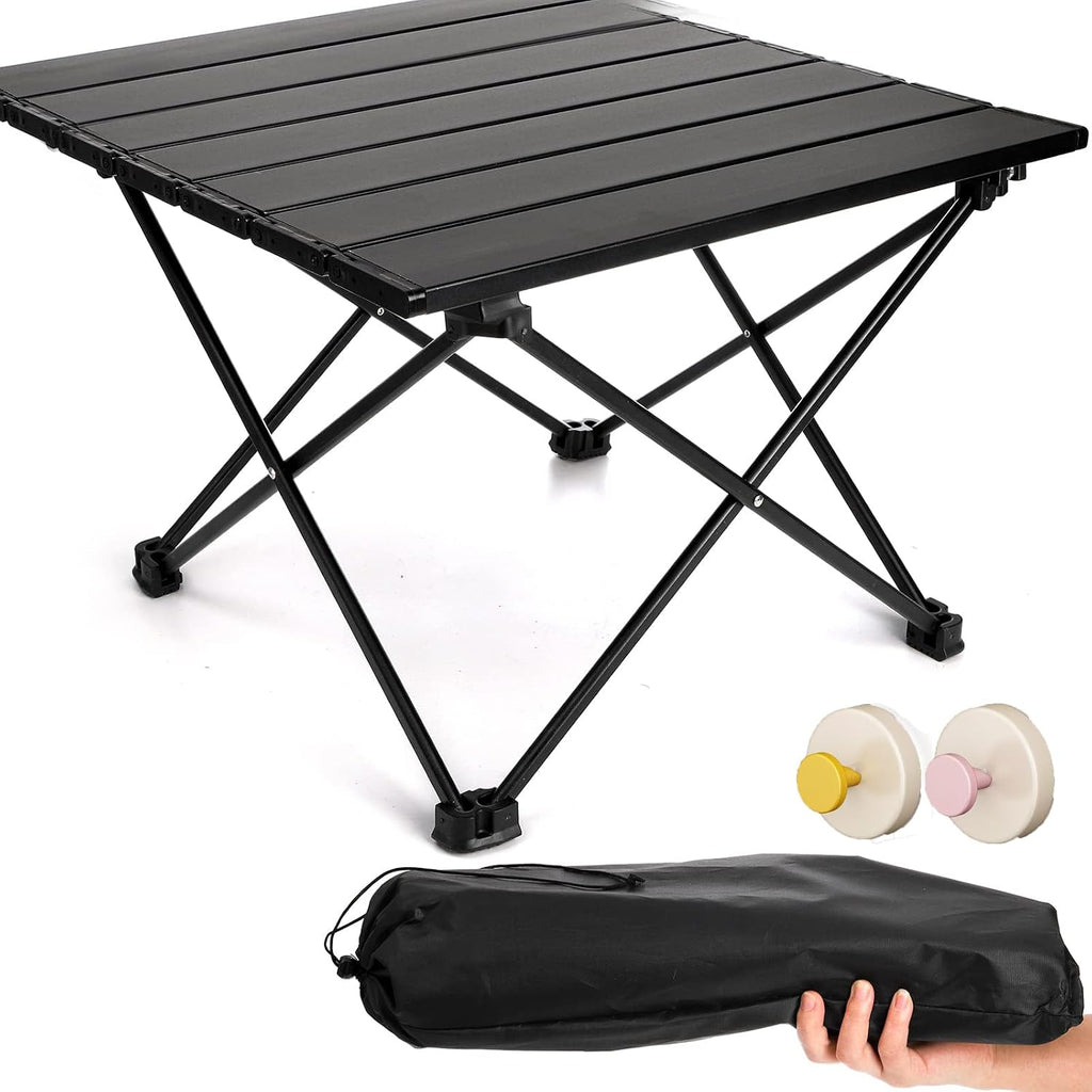 Aluminum Folding Camping Table | 60kg Capacity, Anti-Slip Base & Carry Bag