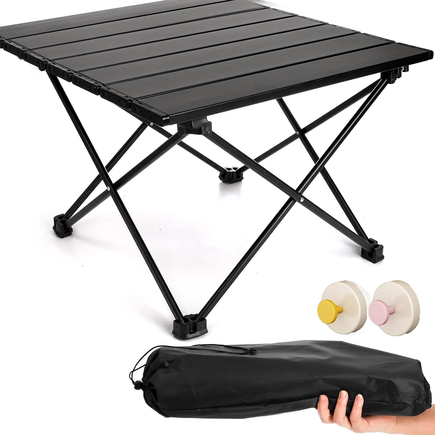 Aluminum Folding Camping Table | 60kg Capacity, Anti-Slip Base & Carry Bag