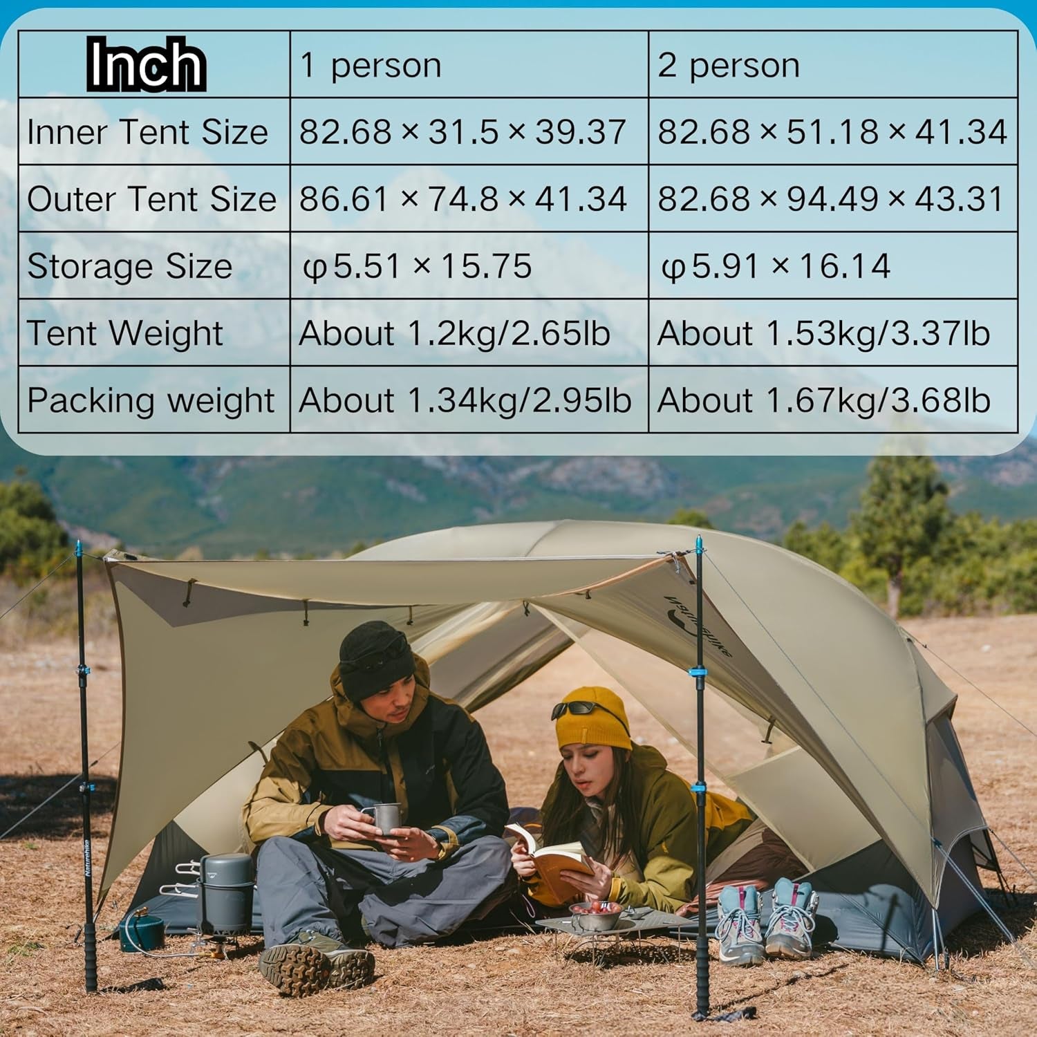 Waterproof 1–2 Person Tent | Ultralight Outdoor Shelter